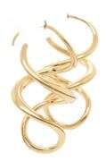 Michael Good Polished Swirl Loop Earrings in 18K