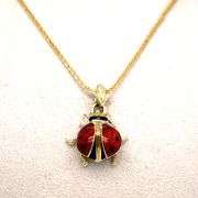 BEAUTIFUL LADYBUG PENDANT CRAFTED IN 14K YELLOW GOLD