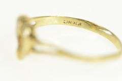 10K Yellow Gold Heart Diamond Love Symbol Valentine Classic Ring