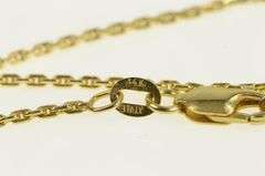 14K Yellow Gold 1.4mm Thick Squared Cable Link Chain Necklace