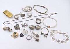 Group Lot of Vintage 925 Sterling Silver Jewelry