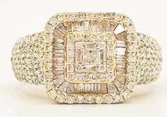 3.30 Carat Diamond Ring in Solid Yellow Gold