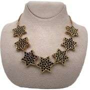 18K YELLOW GOLD 7 STAR NECKLACE- 10.5 CARAT RUBIES AND 10.5 CARAT EMERALDS