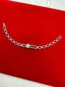 CERTIFIED BRAND NEW 14K GOLD AND DIAMOND SLIDING CLOVER BRACELET