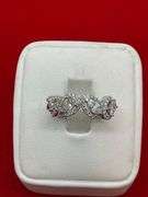 CERTIFIED LADIES 14K WHITE GOLD AND DIAMOND RING