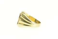 14K Yellow Gold Art Nouveau H P Monogram Initial Lapis Men's Ring