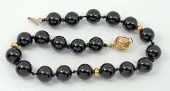 Black Onyx and 14k Bracelet