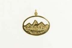 14K Yellow Gold Mount Everest Mountain Range Souvenir Charm/Pendant