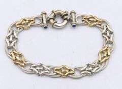 Italian Sterling Silver Fancy Link Bracelet