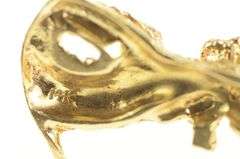 14K Yellow Gold Retro 1960's Syn. Ruby Eyed Dog Poodle Charm/Pendant