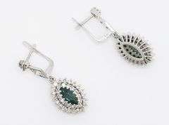 Stunning Sapphire and Diamond Earrings in 18K White Gold