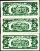 (3) Superb Crisp 1963 $2 Red Seal Notes-Consecutive!