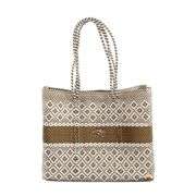 Lola's Handmade Gold Stripe Tote Bag