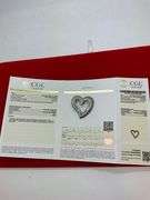 CERTIFIED 14K WHITE GOLD DIAMOND HEART PENDANT 5.00 CARATS