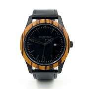 Zebrawood & Leather Watch