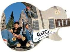 Beastie Boys Ad-Rock Autographed Signed 1/1 Custom Graphics Photo Guitar ACOA