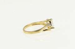 10K Yellow Gold Pear Syn. Opal Diamond Accent Vintage Ring