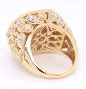 Sparkling Yellow Gold 0.50ctw Diamond Pave Cluster Ring