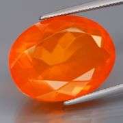 Phenomenal 10.21ct blood orange Fire Opal