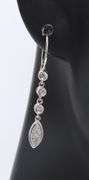 Sparkling White Gold Diamond Accent Dangle Earings