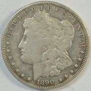 Key date 1890-CC Morgan Silver Dollar in circ