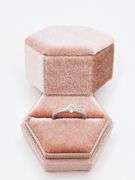 14kt Solid White Gold & Diamond Band Ring