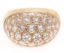 Cartier Vintage Myst de Cartier Rock Crystal and Diamond Dome Ring in 18K