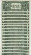 16 1957-A & B STAR $1 Silver Certificates. Crisp Uncirculated