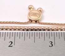 Gorgeous White and Fancy Brown Diamond Adjustable Bracelet In 14K Rose Gold