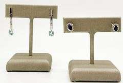 Group Lot of 4x Pairs of 14kt Gold Earrings