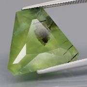 Unique shape! 11.29ct yellowish green Prehnite