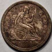 1854 Seated Liberty Quarter Arrows