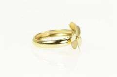 14K Yellow Gold Flower Geometric Blossom Floral Statement Ring