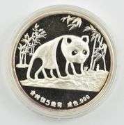 1987 China 5 Oz Silver Proof Sino-American Friendship Medal Box & COA
