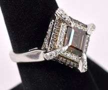 Brown CZ Ring In Sterling Silver