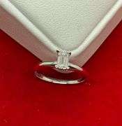 CERTIFIED BRAND NEW 14K WHITE GOLD AND DIAMOND SOLITAIRE RING