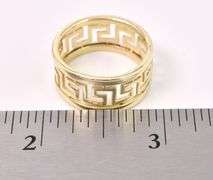Graceful Greek Key Ring In 14K Yellow Gold