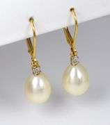 Feminine Lever Back Pear Shaped Pearl Earrings