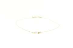 14K Yellow Gold Interlocking Heart Love Symbol Chain Anklet Bracelet