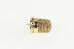 14K Yellow Gold Thimble Vintage Ornate Sewing Tool Charm/Pendant