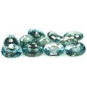Radiant! 9.13ct baby blue Zircon set