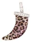 Casato Roma 0.48ctw Diamond and Printed Resin Pendant in 18K