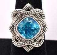 Mystic Blue Quartz Ring In Sterling Silver