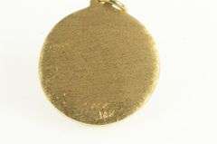 14K Yellow Gold Greek Chariot Scene Gladiator Pendant