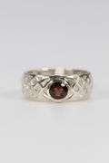 Sterling Silver Natural Garnet Gemstone Ring Size 6