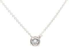 Italian 0.70ct Round Diamond Solitaire Pendant Necklace in 14K