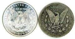 2 Different Morgan Silver Dollars: 1887 & 1890-O