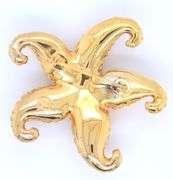 Gorgeous Yellow Gold Starfish Brooch