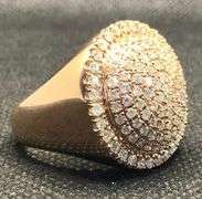 EXQUISITE AND SOPHISTICATED 10K ROSE GOLD DOME SHAPE DIAMOND RING
