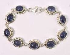 Purple Gemstone Bracelet In Sterling Silver